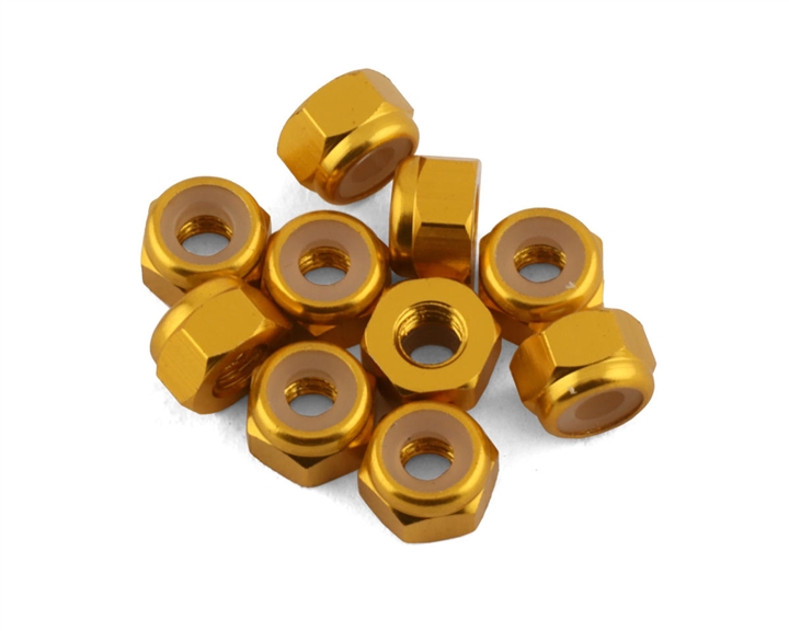 DragRace Concepts 3mm Aluminum Lock Nut (Gold) (10) DRC-0750.9