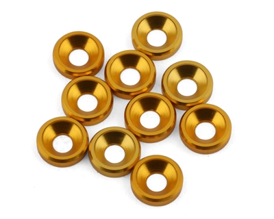 DragRace Concepts 3mm Countersunk Washers (Gold) (10) DRC-0760.9