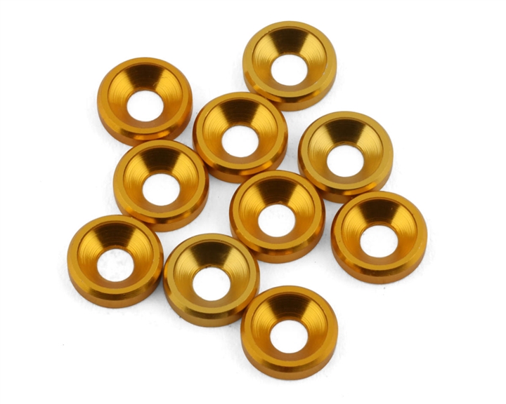 DragRace Concepts 3mm Countersunk Washers (Gold) (10) DRC-0760.9