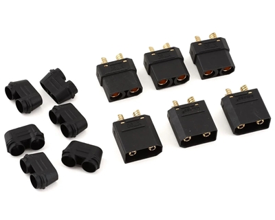 DragRace Concepts XT90 Connector Set (Black) (3 Male/3 Female) DRC-900