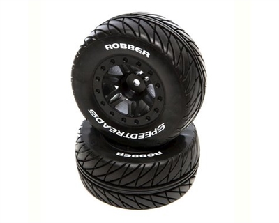 SpeedTreads Robber SC MNTD Black:SLHR,4X4F/R, ECX DTXC2929