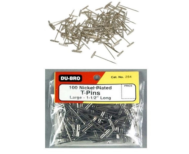 T-Pins, Nickel Plated, 1" (100) DUB252