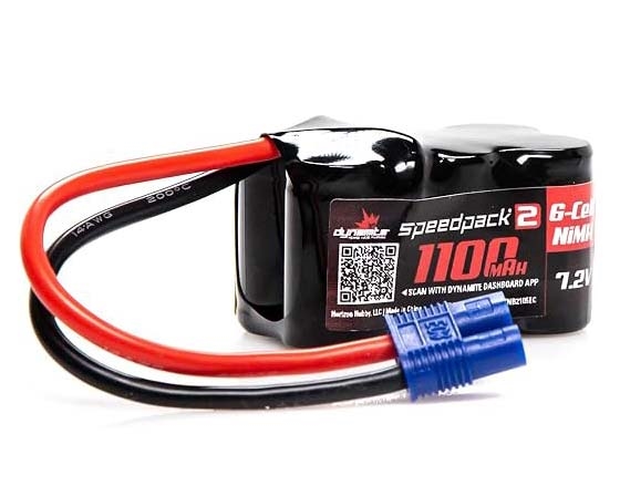 SPEEDPACK2 7.2V 1100MAH 6 CELL NiMH, 3+3 EC3 DYNB2105EC
