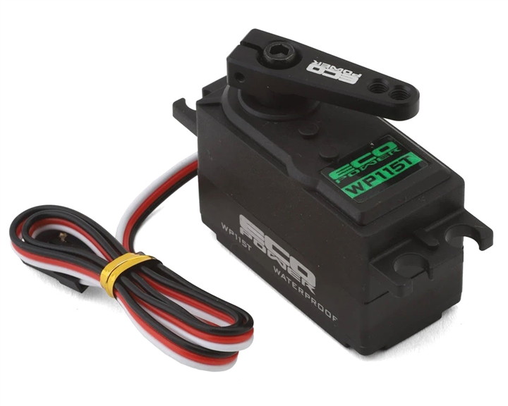 EcoPower WP115T Low Profile Waterproof High Torque Metal Gear Servo for 1/10 2wd Buggies, Drift Cars & Shift/Dig - ECP-115T