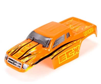 Body Set,Decorated, Orange/Yellow: 1/18 4WD Ruckus ECX210004