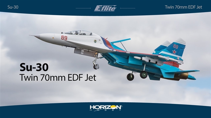 Su-30 Twin 70mm EDF BNF Basic w/AS3X & SAFE Select EFL01050