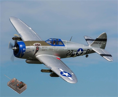 E-flite P-47 Razorback 1.2m BNF Basic with AS3X & SAFE Select - EFL08450