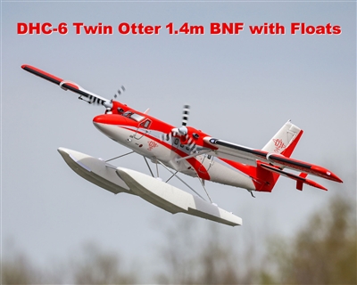 DHC-6 Twin Otter 1.4m BNF Basic with AS3X+ and SAFE Select Combo with Floats - EFL32050CF
