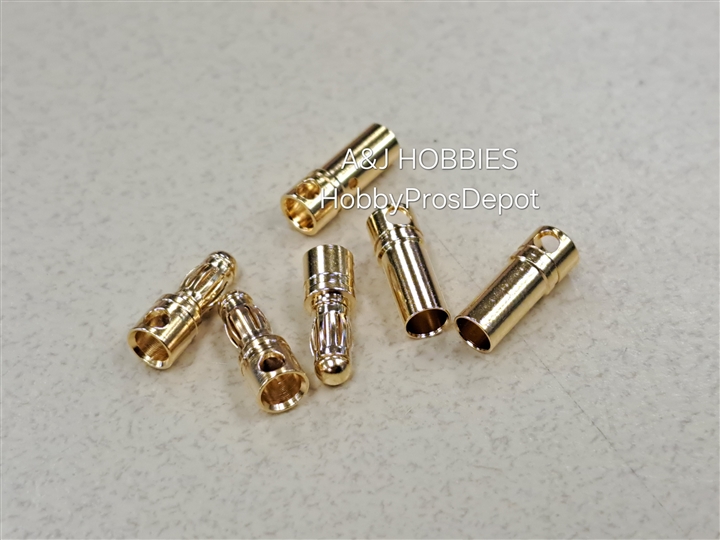 Gold Bullet Connector Set,3.5mm (3) EFLA241