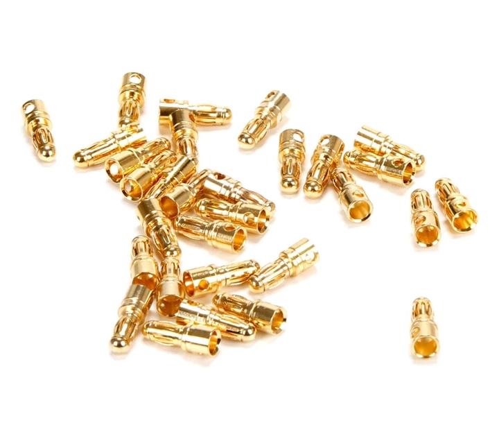 Gold Bullet Connector, Male, 3.5mm (30) EFLAEC316