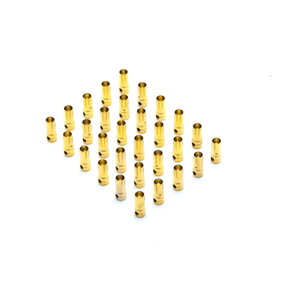 Gold Bullet Connector, Female, 3.5mm (30) EFLAEC317