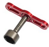 Aluminum 24mm Hex Socket Wrench for 1: 5 Car, Red