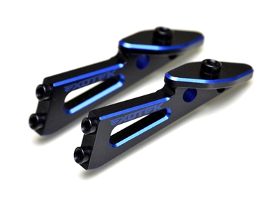 Exotek B6.3 Aluminum Wing Mounts (Black/Blue) (2)