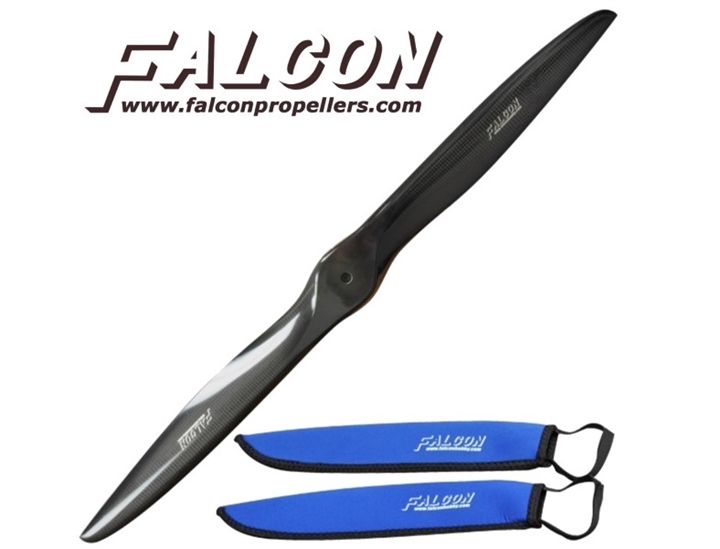 FAL2508WGC Falcon Gas Two Blade Carbon Propeller 25x8W