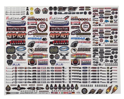 Firebrand RC Sponsor Logos 1C Decal Set (8.5x11")