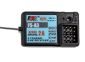 Flysky FS-A3 Splash Proof 2.4Ghz 3 Channel Receiver, FLYFS-A3SP