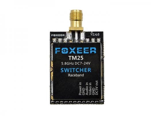 FOXEER TM25 SWITCHER 25/200/600MW ADJUSTABLE VTX 40CH W/RACE BAND