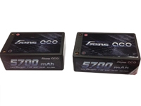 Gens ace 5700mAh 7.4V 50C 2S3P HardCase Lipo Battery Pack 12# with banana plug
