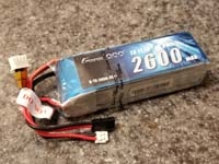 Gens ace 2600mAh 11.1V 3S TX Lipo Battery Pack with JR & Futaba plug