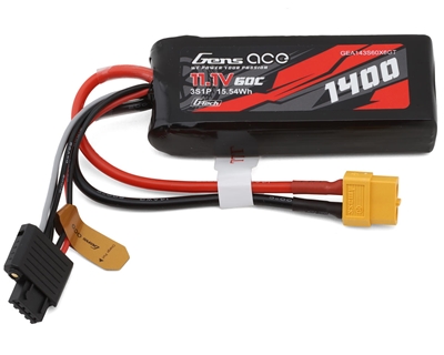 Gens Ace G-Tech Smart 3S LiPo Battery 60C (11.1V/1400mAh) w/XT60 Connector - GEA143S60X6GT