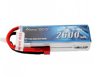 2600mAh 14.8V 45C 4S1P Lipo Battery Pack w/ Deans GEA26004S45D