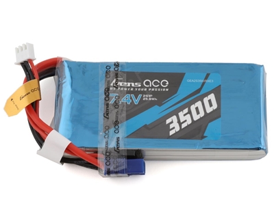 Gens Ace 2s LiPo Receiver Battery (7.4V/3500mAh) w/EC3 Connector