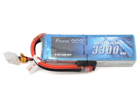 Gens Ace 4s LiPo Battery 45C (14.8V/3300mAh) GEA33004S45D