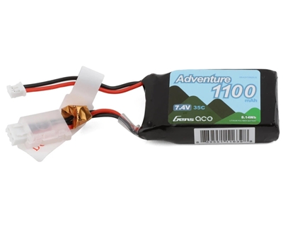 Gens Ace 2S LiPo Battery 35C (7.4V/1100mAh) (Axial SCX24) w/JST-PHR, GEA3511002SJS