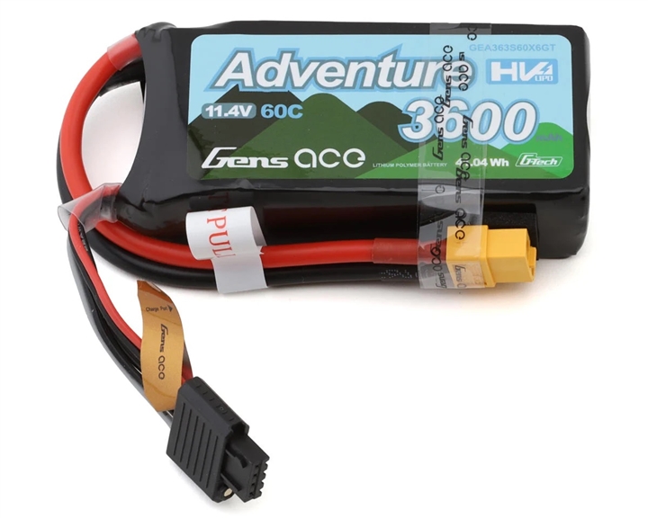 Gens Ace G-Tech Smart 3S LiHV Battery 60C (11.4V 3600mAh) w/XT60 Connector - GEA363S60X6GT