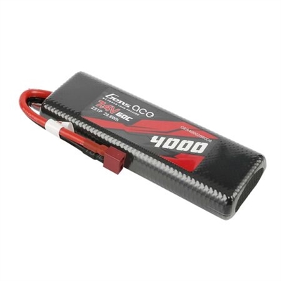 Gens Ace 7.4V 4000mAh, 2S 60C LiPo, Deans