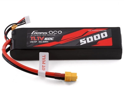 Gens Ace 3s LiPo Battery 60C (11.1V/5000mAh) w/XT-60 Connector