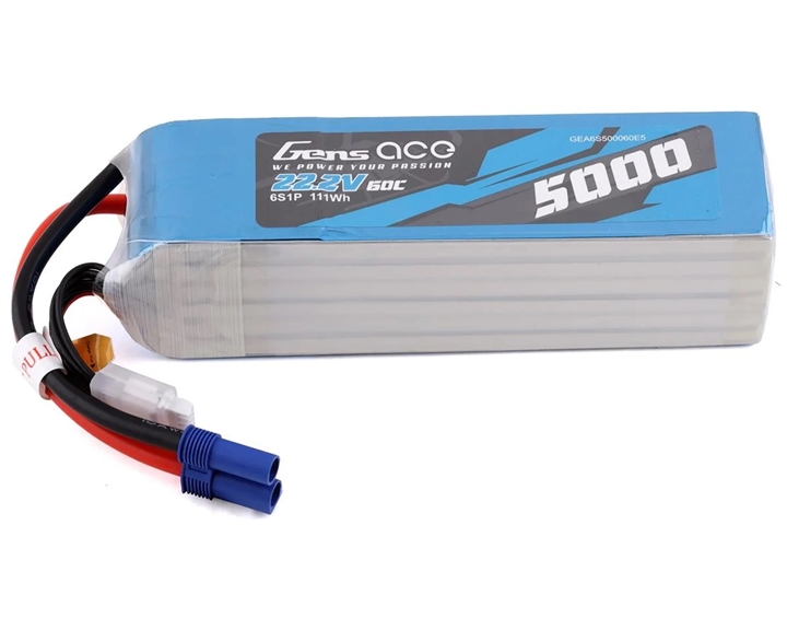 Gens Ace 6S LiPo Battery 60C (22.2V/5000mAh) GEA50006S60E5