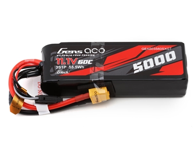 Gens Ace G-Tech Smart 3S LiPo Battery 60C (11.1V/5000mAh) w/XT60 - GEA503S60SXGT