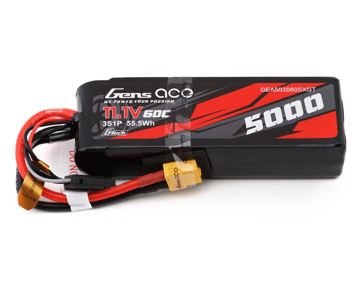 Gens Ace G-Tech Smart 3S LiPo Battery 60C (11.1V/5000mAh) w/XT60 - GEA503S60SXGT