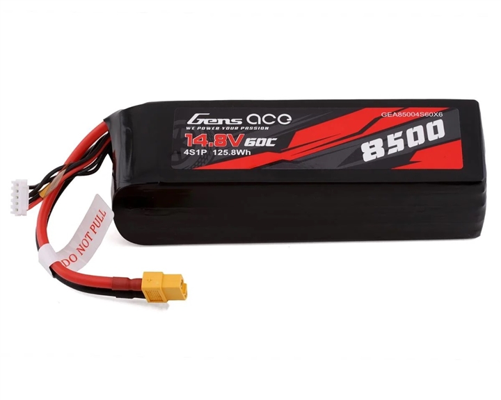 Gens Ace 4s LiPo Battery 60C (14.8V/8500mAh) w/XT-60