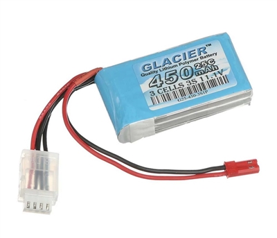 Glacier 25C 450mAh 3S 11.1V LiPo Battery - GLC-25C-450-3S