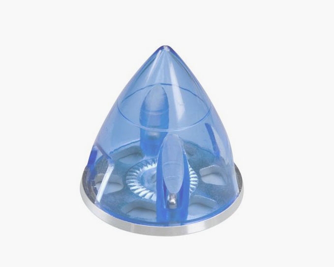 GPMQ4726 E-Spinner 2-1/4" Tran Blue Alum