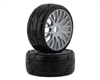 GRP GT - TO3 Revo Belted Pre-Mounted 1/8 Buggy Tires (Silver) (2) (XM2) w/FLEX Wheel