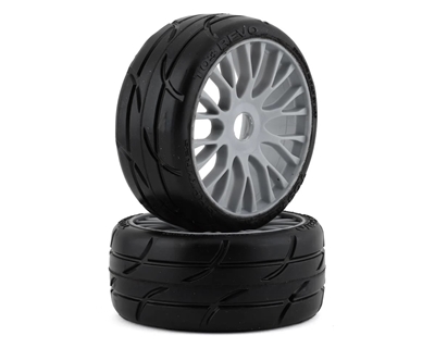GRP GT - TO3 Revo Belted Pre-Mounted 1/8 Buggy Tires (Silver) (2) (XM2) w/FLEX Wheel
