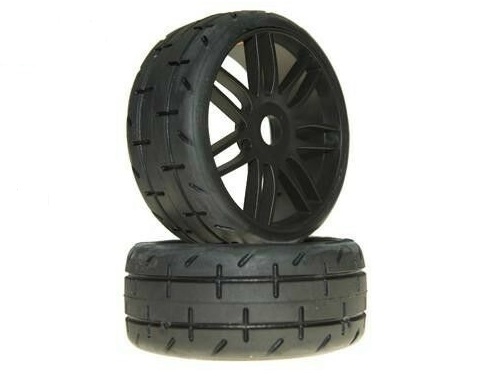 GRP GT - TO1 Revo Belted Pre-Mounted 1 8 Buggy Tires (Black) (2) (S1) GRPGTX01-S1