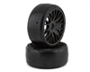 GRP Tires GT - TO4 Slick Belted Pre-Mounted 1/8 Buggy Tires (Black) (2) (XM7) w/FLEX Wheel,  GRPGTX04-XM7