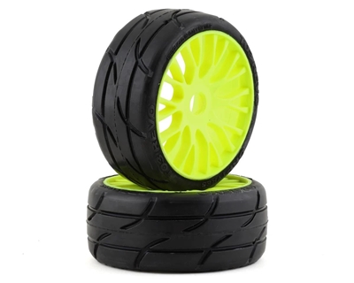 GRP GT - TO3 Revo Belted Pre-Mounted 1/8 Buggy Tires (Yellow) (2) (XM5) w/FLEX WheelGRPGTY03-XM5