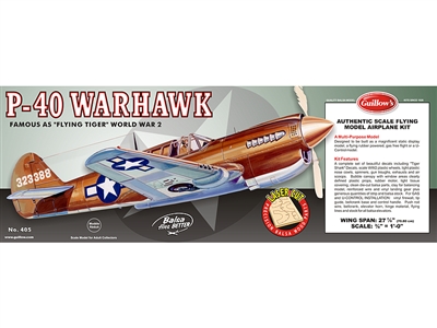 Curtiss P40 Warhawk Laser Cut GUI405LC