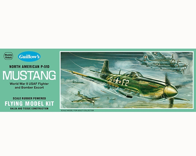 Guillows North American P-51D Mustang Model Kit Wing Span: 17" -GUI905