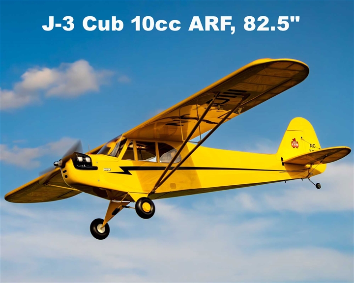 Hangar 9 J-3 Cub 10cc ARF, 82.5" - HAN5005