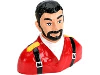 1/5 Pilot, Civilian with Beard (Red) (HAN9121) 4x4"