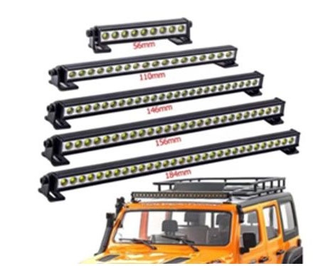 1/10 Light Bar - 25 LED (White) 5-8V, Roof Mount, 146mm Wide, Receiver Plug,  HDTLR05002C
