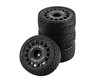 Rally Tire / Wheel Set for Tamiya (Black)TT01 TT02 XV01 HPI 1/10