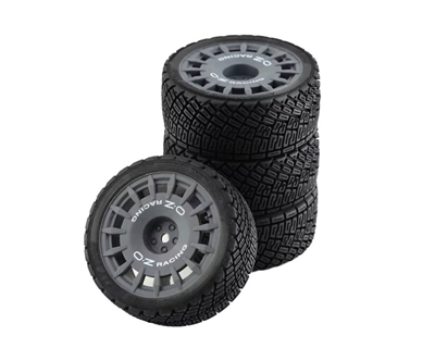 Rally Tire / Wheel Set for Tamiya (Grey)TT01 TT02 XV01 HPI 1/10