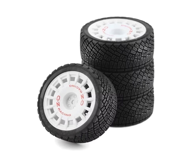 Rally Tire / Wheel Set for Tamiya (White)TT01 TT02 XV01 HPI 1/10
